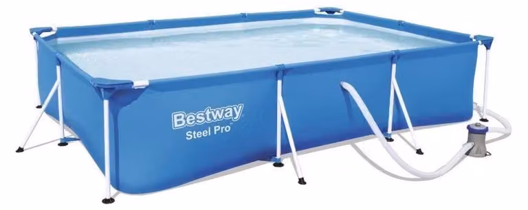 Set piscina Bestway Steel Pro Frame, rechteckig, blau, 300 x 201 x 66 cm