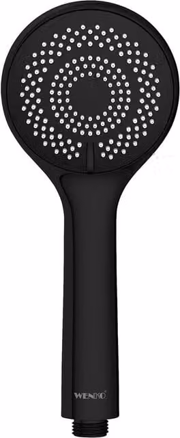 Soffione doccia Watersaving Wenko nero opaco, diametro: 95 cm