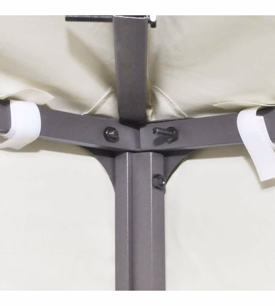 Telo di Ricambio per Gazebo vidaXL in Poliestere Bianco Crema 3x3 m
