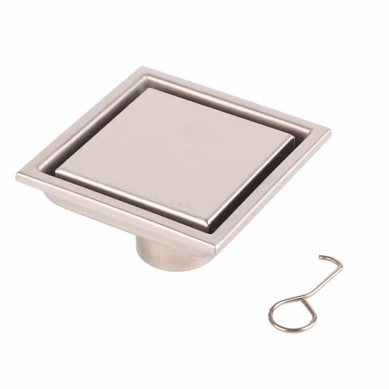 Home Acciaio inox forma quadrata Antiodore Bagno pavimento scarico rifiuti Gate doccia scolapiatti