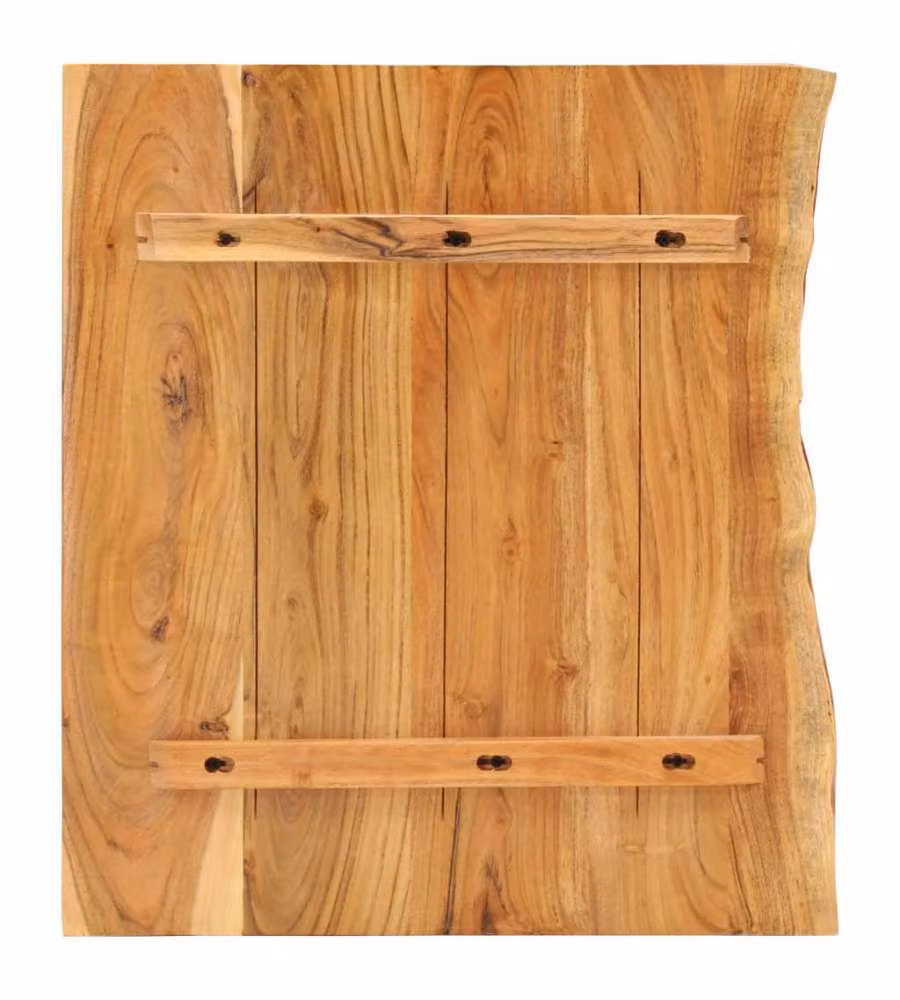 Piano per Vanità Bagno in Massello di Acacia 80x52x2,5 cm