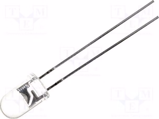 5 LED, angolo di emissione 30°, corrente di funzionamento 20mA, dimensioni 5mm, tensione di funzionamento 1,85÷2,5V, flusso luminoso 500÷1000 mcd, modello L-53SRC-C, diodi LED a montaggio superficiale (SMD), 5mm