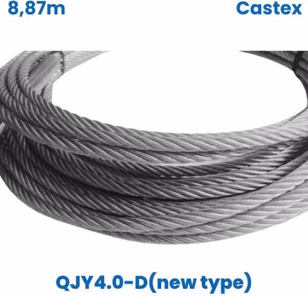 Cavo in acciaio da 8,87 m per ascensore Castex QJY4.0-D