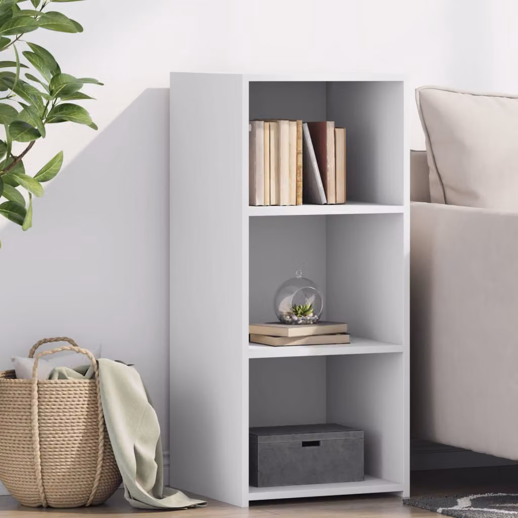 Credenza moderna vidaXL bianca in legno e MDF da appendere a parete L: 40 cm, P: 41 cm, H: 93 cm