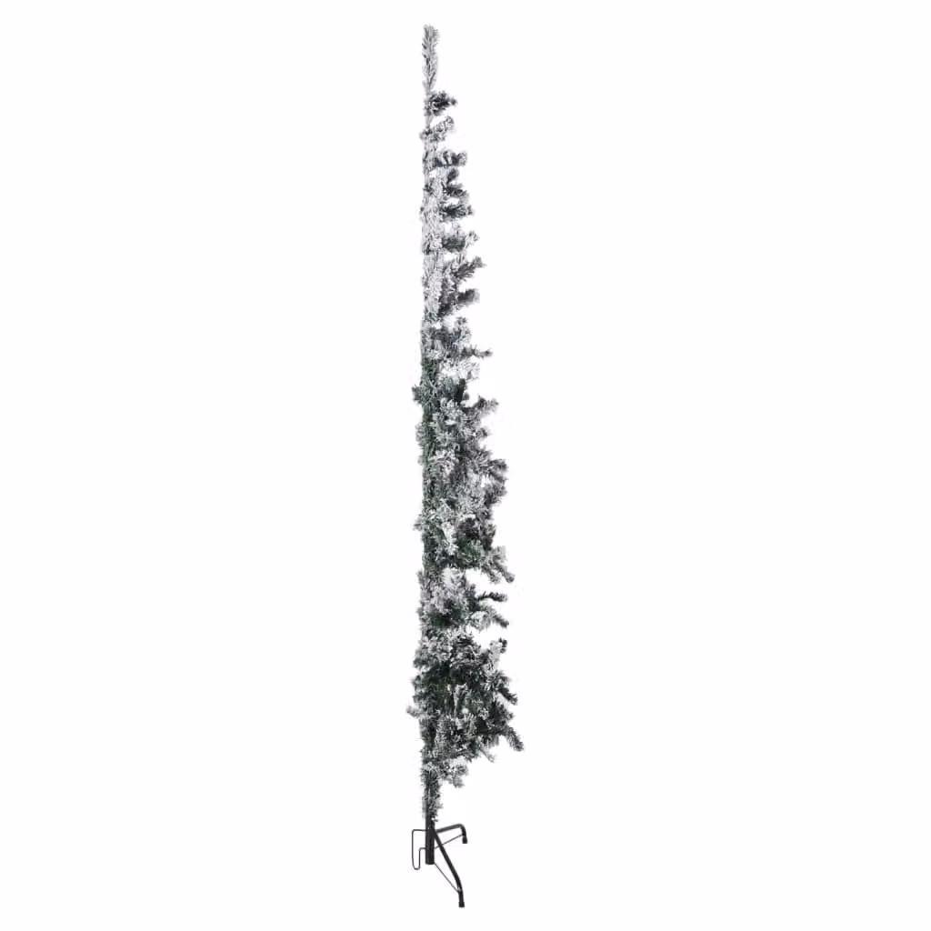 Maison Exclusive - Albero di Natale artificiale, metà albero, con neve, design slanciato, 210 cm