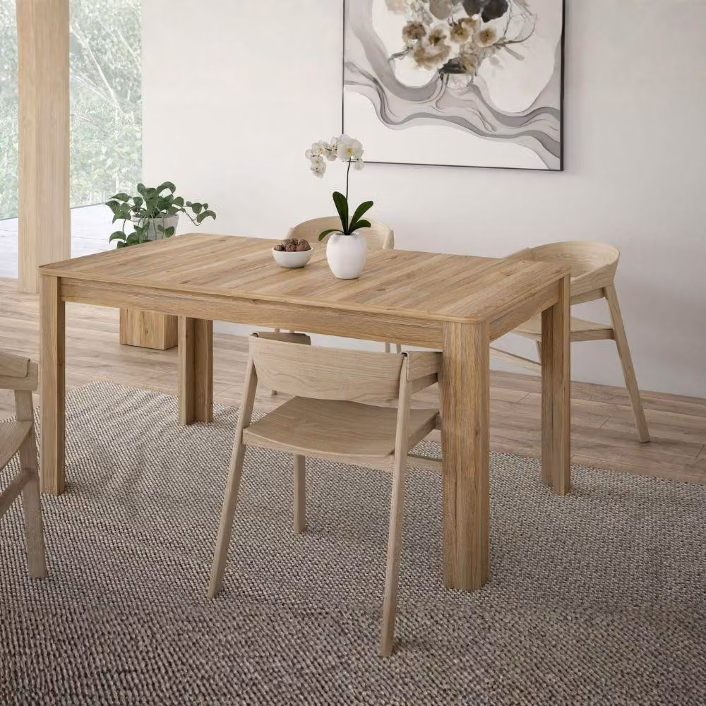Tavolo rettangolare allungabile Mono Core 160/206 cm con allunga centrale colore rovere