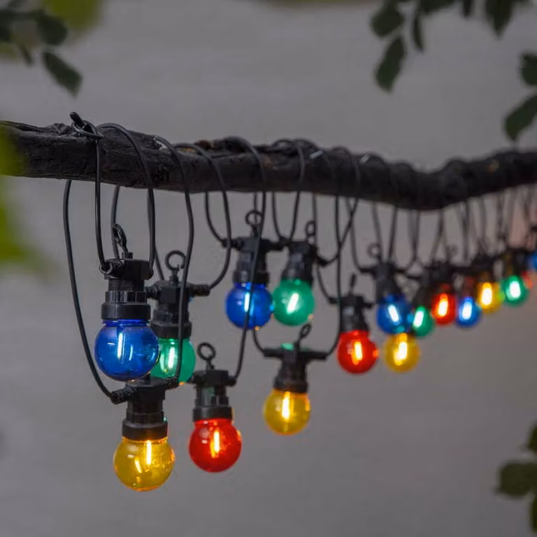 Ghirlanda da giardino 20 luci LED a filamento CIRCUS SMALL