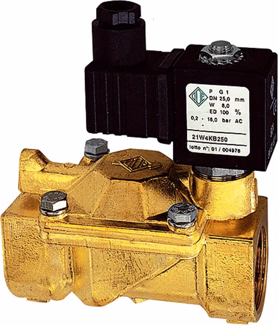 Riegler 2/2-MV, MS, NO, preimpostato, 24V DC, 8W, NBR, G3/4, PN0, 2-16bar