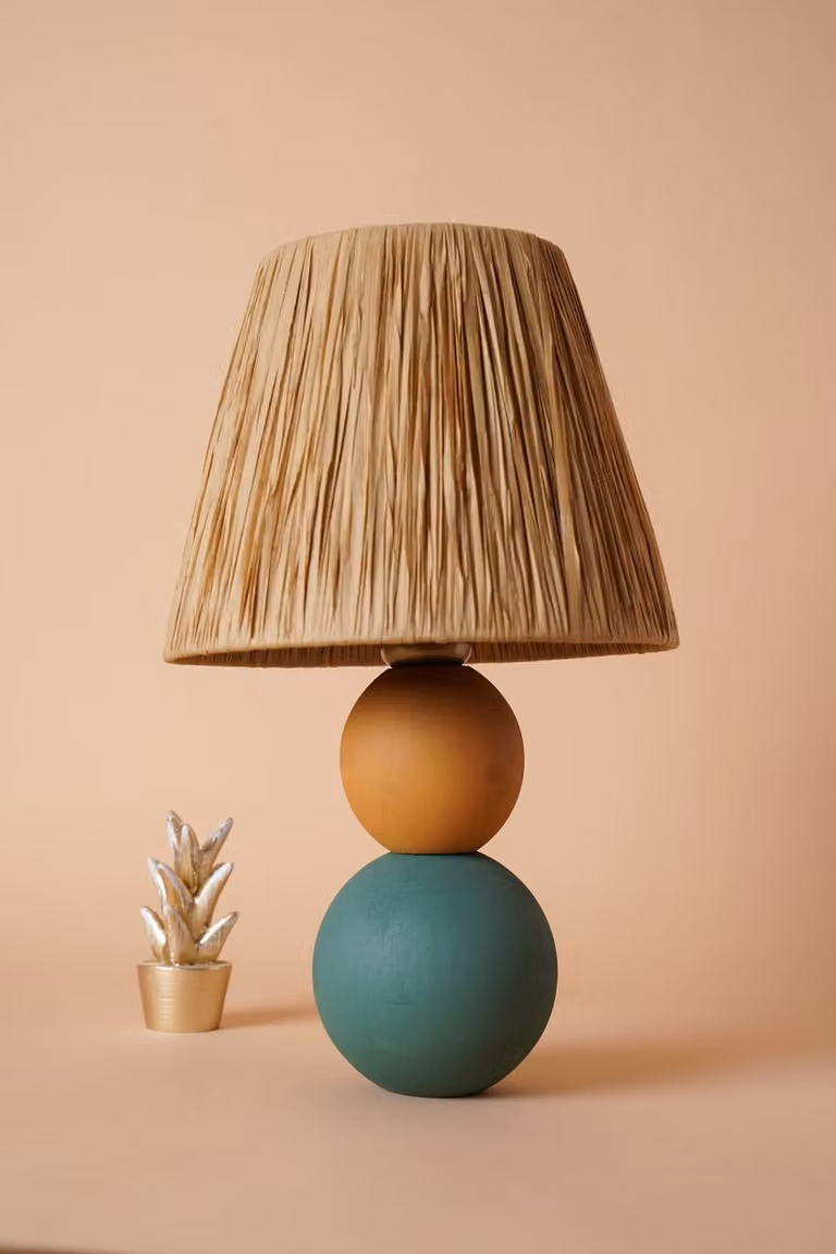 Opviq, lampada da tavolo di alta qualità in stile boho-rustico, struttura in legno, larghezza 20 cm, altezza 35 cm, attacco E27, max. 40 W | Design elegante per ambienti accoglienti.