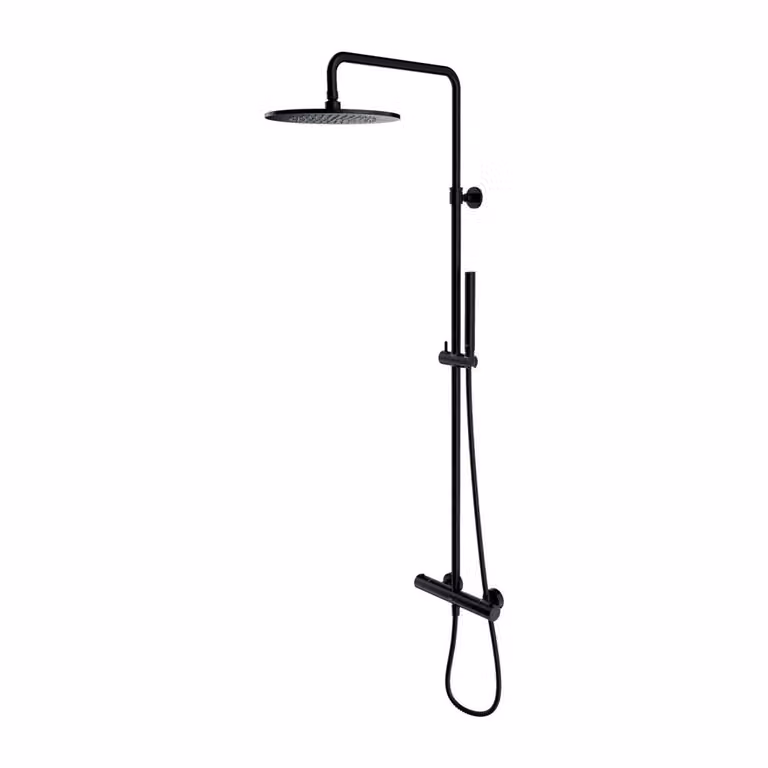 Omnires Y Y1244SUBL Set doccia con miscelatore termostatico, nero