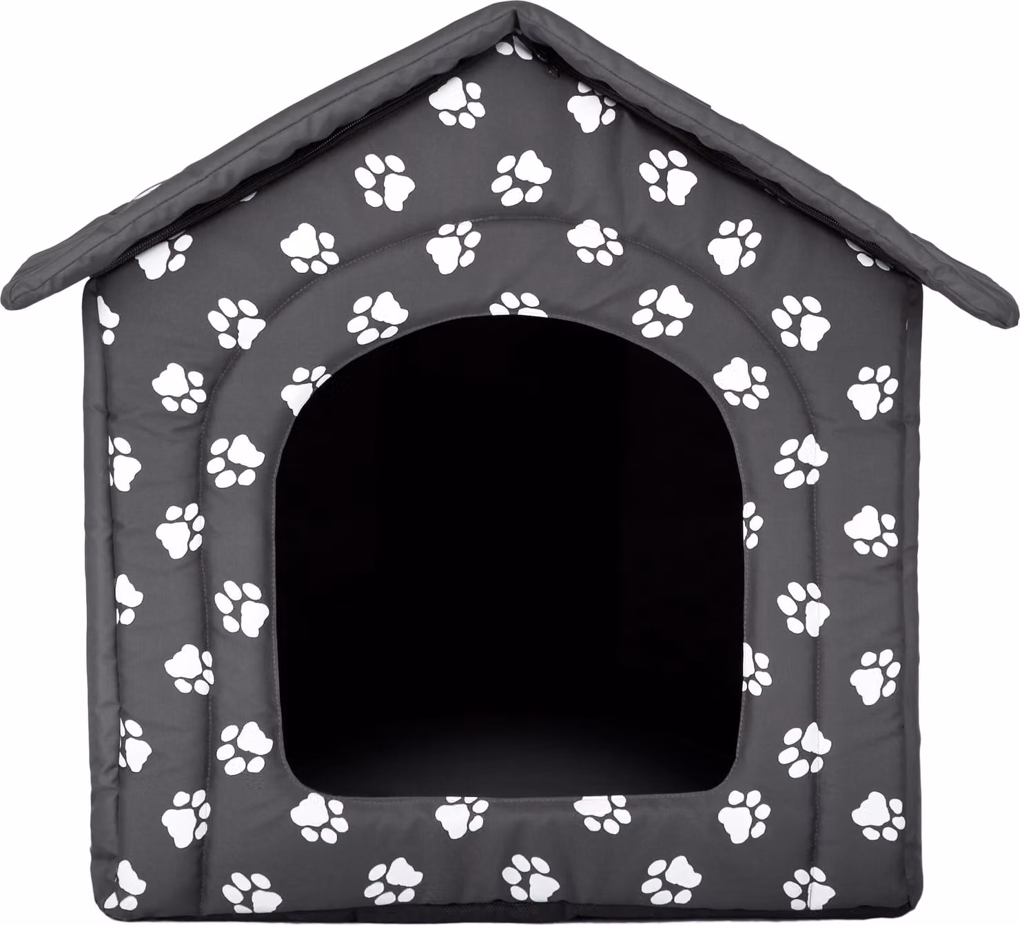 Cuscino per cani Cuccia per cani Letto per animali domestici Letto per gatti - Standard - 38 x 38 x 32 cm [Taglia: R1] - Grigio con zampe