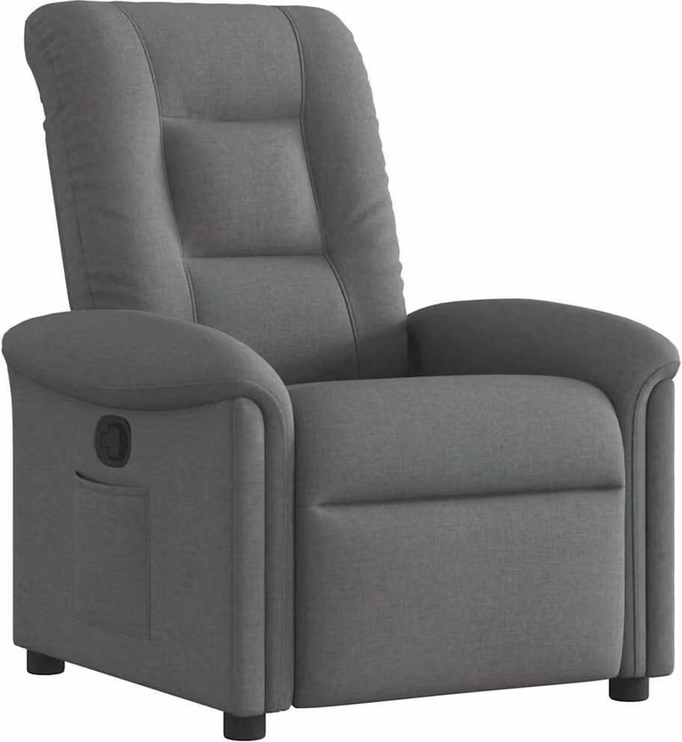 Poltrona Reclinabile in Tessuto Grigio Scuro