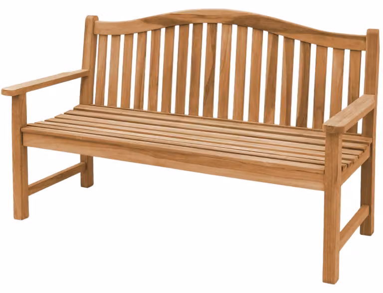Teakholz Bank Catania 150cm Massivholz Wetterfest