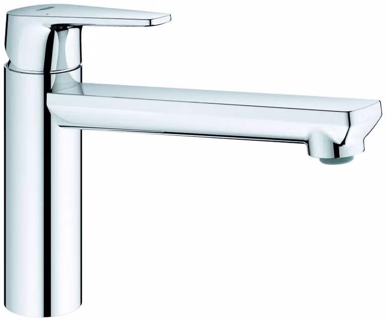 Grohe BauEdge Mitigeur monocommandé pour évier, saillie 222mm, hauteur moyenne, orientable, 31693000, 31693000
