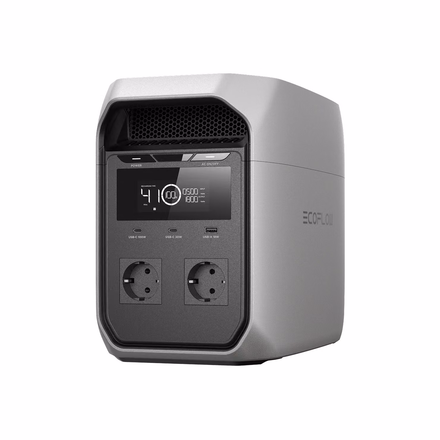 EF ECOFLOW DELTA 3 Classic: stazione di alimentazione portatile con batteria LiFePO4 da 1 024 Wh, 1 800 W CA (3 600 W di picco), 100 W USB-C, ricarica rapida in 1 ora