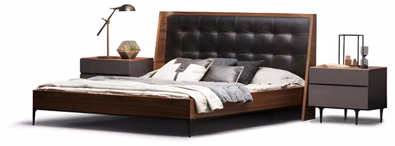 Letto in legno massello: design robusto ed elegante per la tua casa.