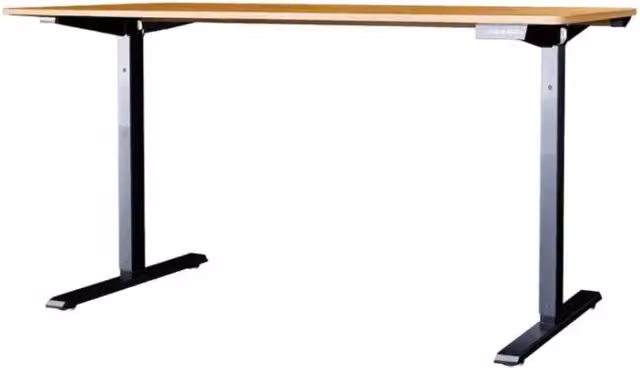Scrivania elettrica ZENTOR di 120 cm in rovere massiccio regolabile in altezza - Stile industriale