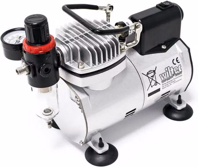 Compressore per aerografo silver L/P/H: 25,5 x 13,5 x 17 cm – 1