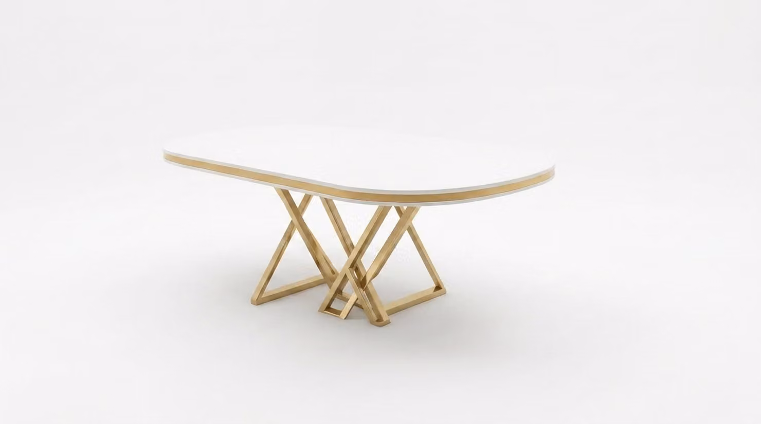 Esstisch Stil modern weiß bequem praktisch Esszimmer oval