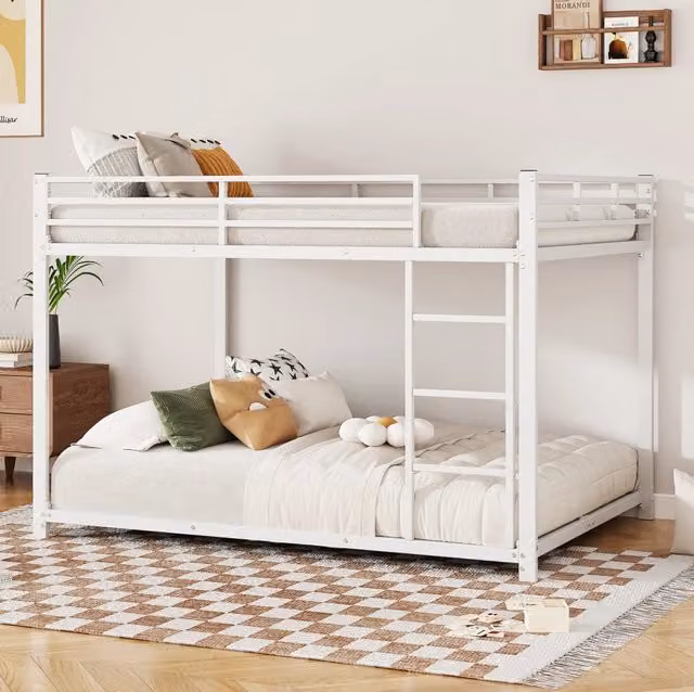 Letto a castello 140x200 cm bianco – metallo, senza materasso