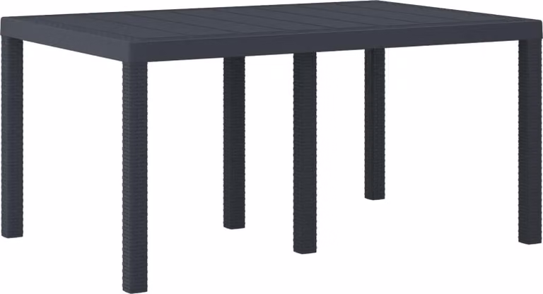 Tavolo da Giardino Antracite 150 x 100 x 73 cm polyrattan