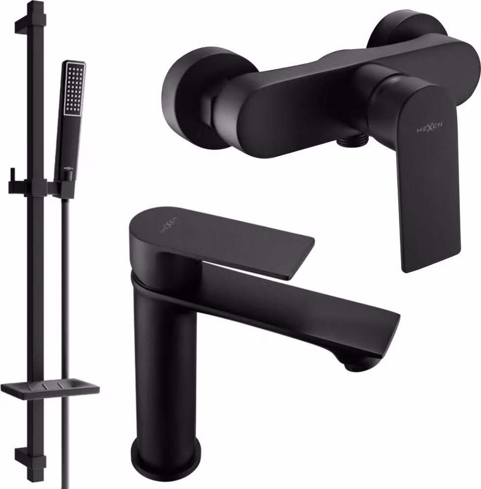Mexen Royo DQ72 set doccia, nero - 72204DQ72-70