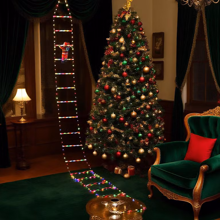 Decorazione natalizia a LED con figura di Babbo Natale, lunghezza 3 metri, con catena luminosa, timer e telecomando, ideale per decorare finestre e altre superfici, disponibile in vari colori