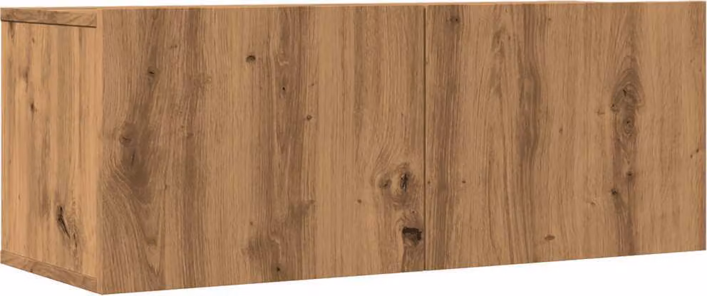 Mobili TV a Parete 2pz Rovere Artigianale 80x30x30 cm