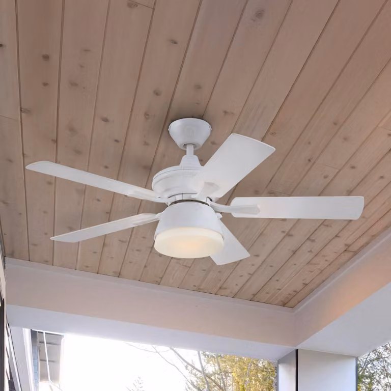 Westinghouse Ventilatore da soffitto Westinghouse, luce, 7316340, bianco, silenzioso 7316340, Bianco / Opale, Soggiorno / Sala da pranzo, Plastica, Moderno