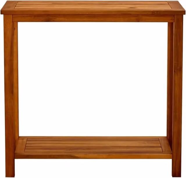 Tavolo da giardino rettangolare in legno massello di acacia marrone L: 80 cm, P: 35 cm, H: 75 cm