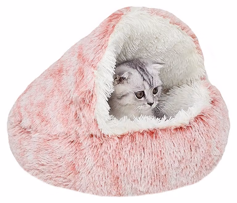 Cuccia a forma di ciambella, in peluche, 50 cm