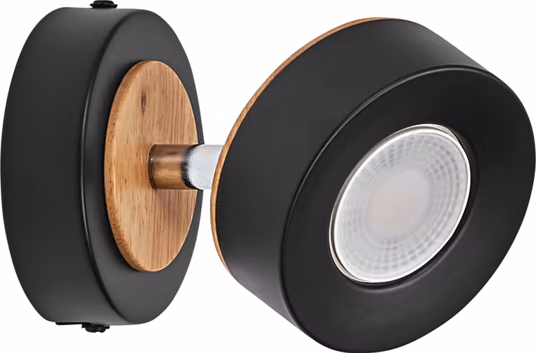 LEDVANCE DECOR SPOT PLUTO, 4,8W, 300lm, nero, faretto, teste regolabili, versatile, faretto per interni, colore della luce bianco caldo, ottica di alta qualità, facile installazione