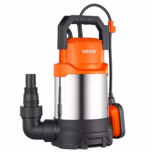 VEVOR Pompa Sommergibile 750 W per Piscina Portata max 20000 L/h Portatile