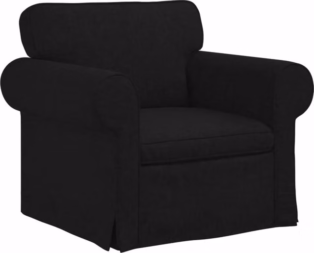 Divano | Divano da soggiorno | Sofa Nero 95 x 82 x 80 cm Tessuto