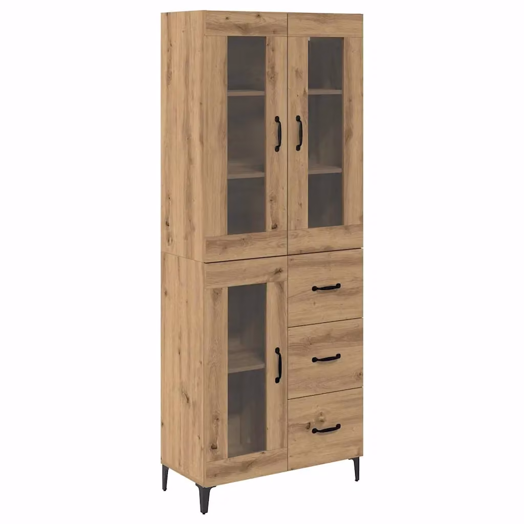 Credenza Buffet con Cassetto vidaXL in Legno Marrone per Cucina e Soggiorno H 180 x L 69,5 x P 34 cm – 2