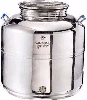 Contenitore in acciaio inox per uso alimentare Sansone FF 30 l argento