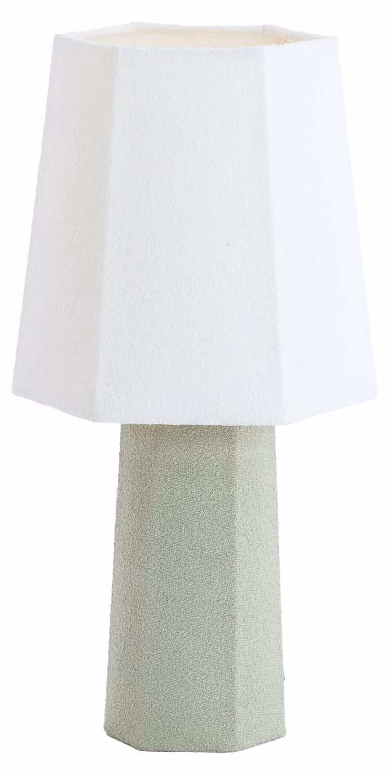 Lampada da tavolo - verde - MUSABO - tessile - lampada d'atmosfera - E27 - 1892940 - Light & Living