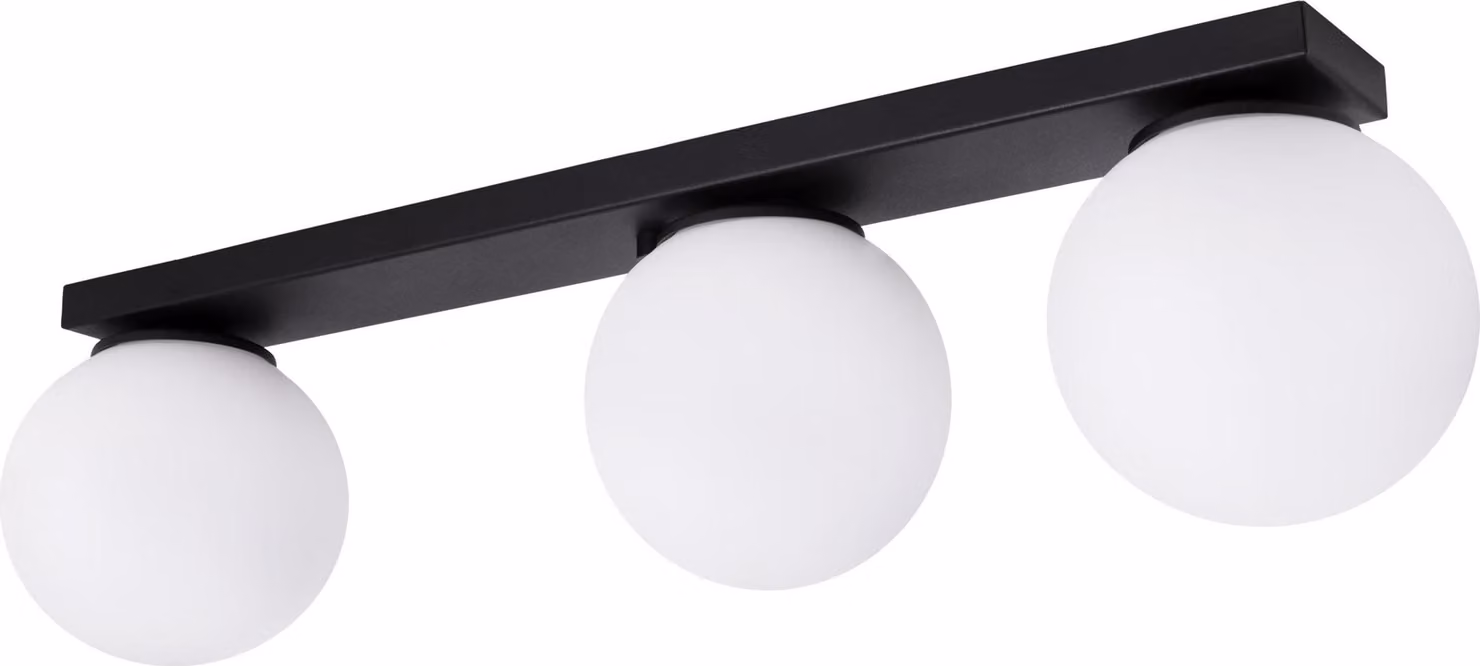Lampada da soffitto Alta bianca a 3 luci con base larga E14