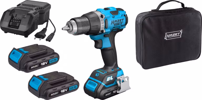 Set di trapani Hazet con 2 batterie ricaricabili, 9230-2/4