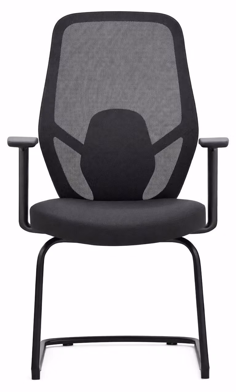 Sedia da ufficio ergonomica con schienale in rete e struttura nera