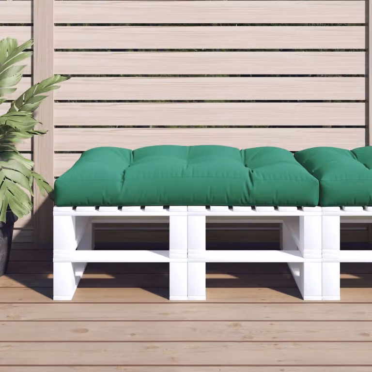 vidaXL Cuscino per Pallet Verde in Poliestere, L 120 cm x P 80 cm x H 12 cm