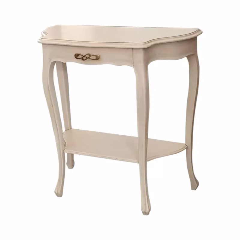 Consolle shabby chic in legno con 1 cassetto color bianco, Mobili 2G, L: 75 cm, P: 35 cm, H: 75 cm – 2