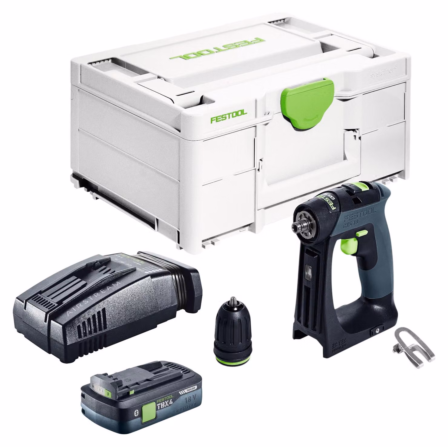 Trapano avvitatore a batteria Festool CXS 18-Basic 18 V 40 Nm Brushless + 1x batteria 4,0 Ah + caricabatterie rapido + Systainer