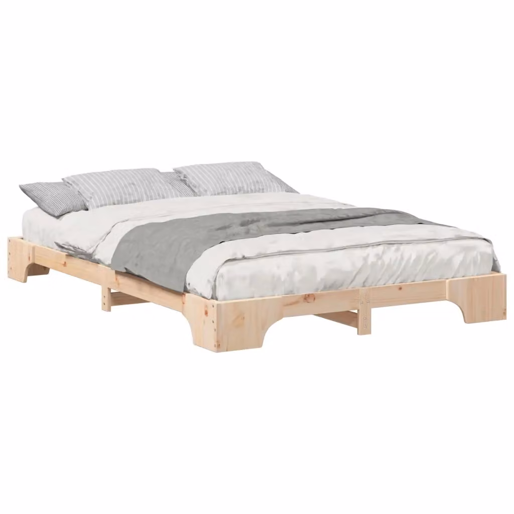 Giroletto in pino massello marrone con doghe in legno DESIGN IN L/P/H: 147 x 200 x 217 cm – 2
