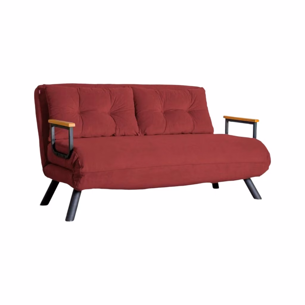Divano Letto Calvin DMORA Rosso con Contenitore e Funzione Click Clack – 2