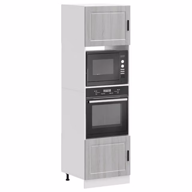 Armadi Forno 2 pz Porto Grigio Sonoma in Legno Multistrato 3315057