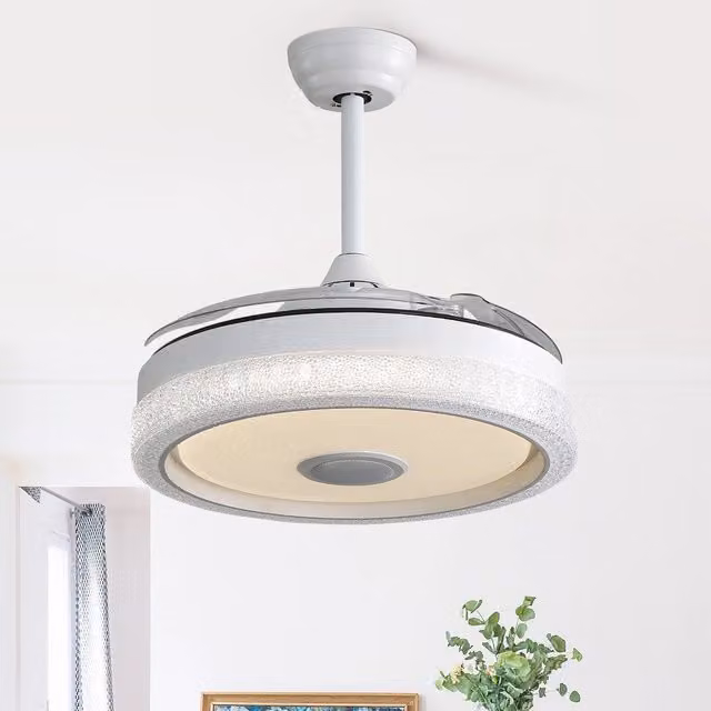 Ventilatore da soffitto 42 pollici ¨C Minimal ¨C Con luce LED 32W multicolore 3 temperature colore + RGB, 3 pale ABS, motore DC