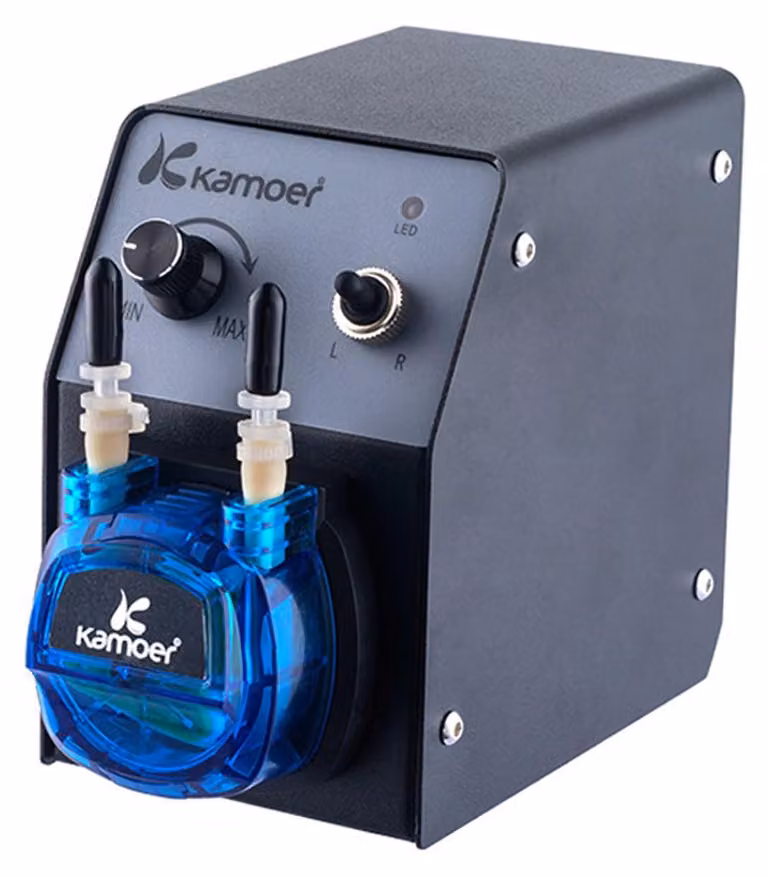 Pompa peristaltica a 12V, portata da 40 a 210 ml/min, con tubo in Norprene