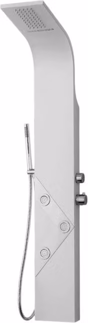 Colonna doccia lexus alluminio bianco 3 getti idro e cascata h150xl20 *** confezione 1