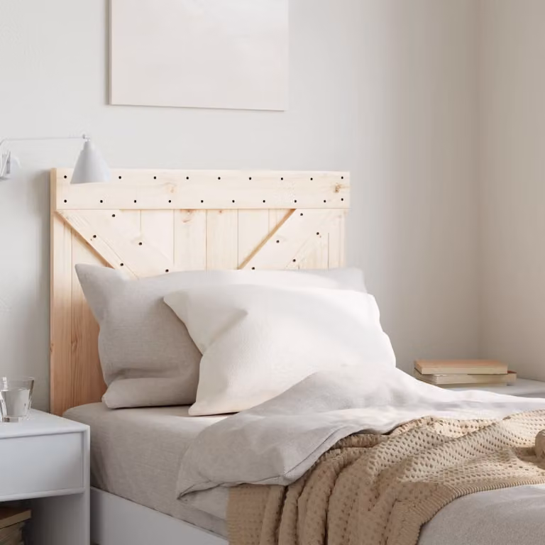 Testiera per letto vidaXL in legno massello di pino rustico, L: 80 cm, H: 104 cm
